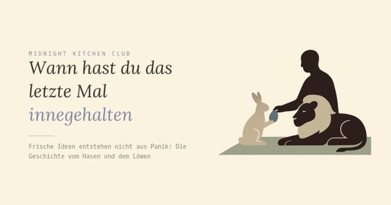 Wann hast du das letzte Mal innegehalten